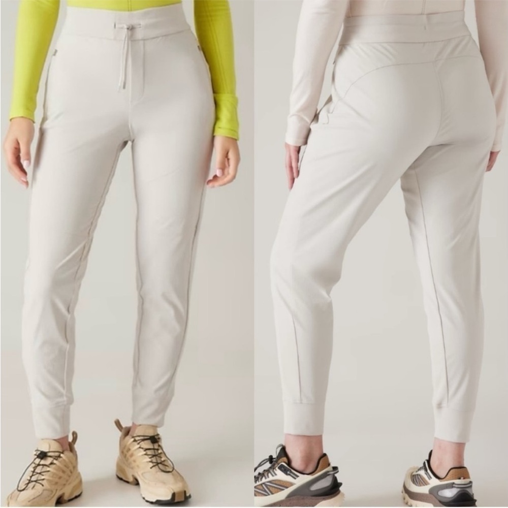 Athleta Headlands Hybrid Jogger Pant Cream Beige Hiking 2